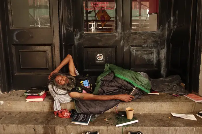A photo of Nigel Jagmohan in the West Village. The number of unhoused people living on the streets increased by more 1,000 compared to the previous year, according to an annual count by the city.